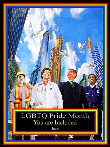 Theme Item# GL21 - (24x36") LGBTQ Pride Month - Custom Made