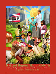 Item#  H11 National Hispanic Heritage Month Many Backgrounds
