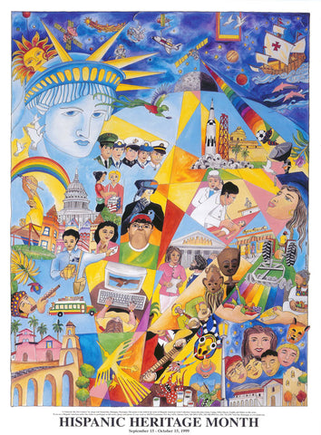 Item# 99 Hispanic Heritage Month- 1999 A Vision Poster - (OM) -  DiversityStore.Com®