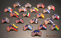 US and Hispanic Cross-Country Pin Set -  DiversityStore.Com®