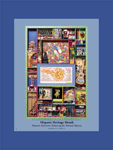 Item# H41 Hispanic Heritage Month Enhancing the National Tapestry Poster (GSA) -  DiversityStore.Com®