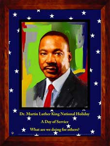 Item# MLK1524x36 Custom Made 24x36 inch Dr. Martin Luther King, Jr. National Holiday - $49.95 - OM -  DiversityStore.Com®