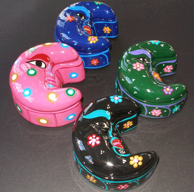 Item# MX9M Ceramic Moon Jewel Box (Style M) .. OM -  DiversityStore.Com®