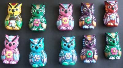 Item# MX38 Ceramic Owl Assorted Colors & Styles .. OM -  DiversityStore.Com®