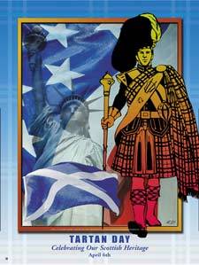 Tartan Day Bookmarks, Buttons and Magnets ..OM -  DiversityStore.Com®