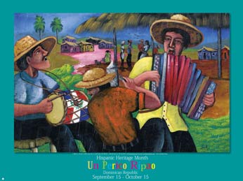 Item# H44 Hispanic Heritage Month Dominican Republic Un Perico Ripao Poster (GSA) -  DiversityStore.Com®