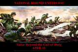 NATIONAL BORINQUENEERS DAY APRIL 13 Item# VET15B24x36 (Custom Made 24x36 Inches)  Valor Beyond the Call of Duty
