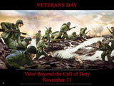 Item# VET1524x36 (Custom Made 24x36 Inches) Veterans Day Valor Beyond the Call of Duty