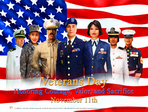 Item# VET18  Veterans Day  - Honoring Courage .. (GSA) -  DiversityStore.Com®
