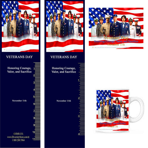 Item: VET18 Veterans Day Magnets & Bookmarks ...OM -  DiversityStore.Com®