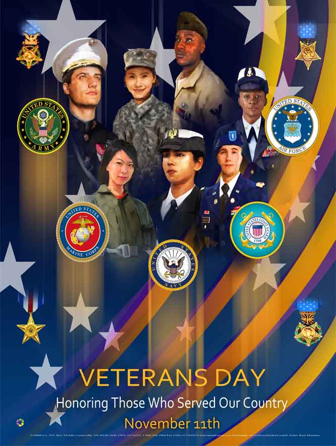 Item: VET20 Veterans Day Magnets & Bookmarks ...OM -  DiversityStore.Com®