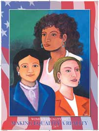 Item# WED7 Women's Equality Day Making Equality a Reality Poster.(GSA) -  DiversityStore.Com®