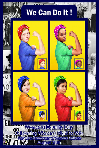 Item# WED1424x36V2  Custom Made (24x36 inches)Women's Equality Day 100TH Anniversary Edition - Available Custom Made Only -  DiversityStore.Com®