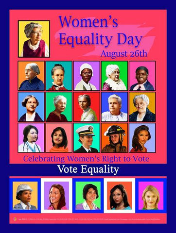 Item# WED18 2018 Women's Equality Day Poster - Vote Equality ... GSA -  DiversityStore.Com®