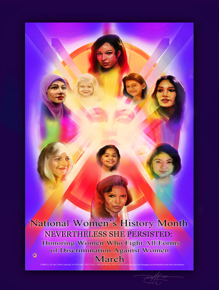 2018 Item# WH18 - (18x24") National Women's History Month Honoring NEVERTHELESS :. (GSA) -  DiversityStore.Com®