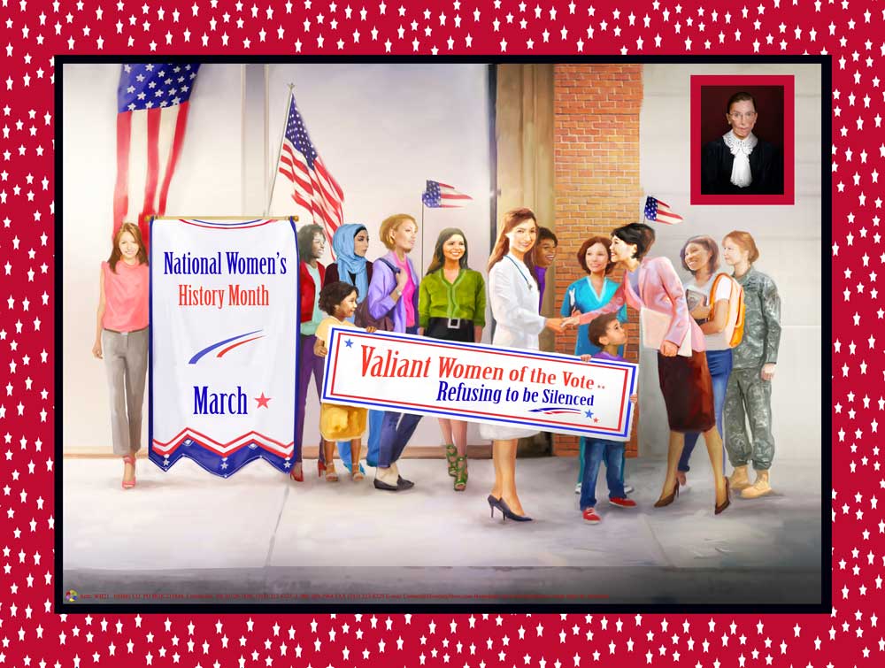 Item# WH2124X36 (Custom Made 24x36 inches) National Women's History Month