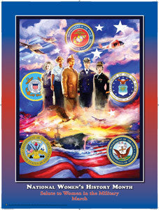 Item# WM National Women's History Month  Salute to Women in the Military Poster.(GSA) -  DiversityStore.Com®