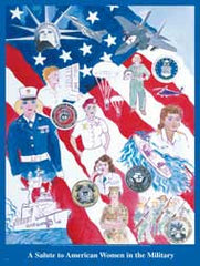 Women's History Month  A Salute to Women in the Military Lapel Pin