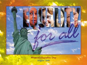 Item# WED3 Women's Equality Day Equality for All Poster.(GSA) -  DiversityStore.Com®