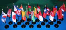 Item# APF3 Asian/Pacific 21 Country Flag Set (21 stds) .. OM -  DiversityStore.Com®