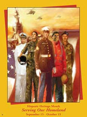Item# HS2_24x36 Hispanic Heritage Month Serving Our Homeland (Part Two)