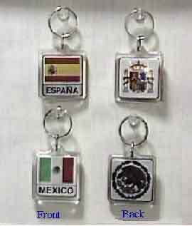 Hispanic Flags - Key Chains -  DiversityStore.Com®