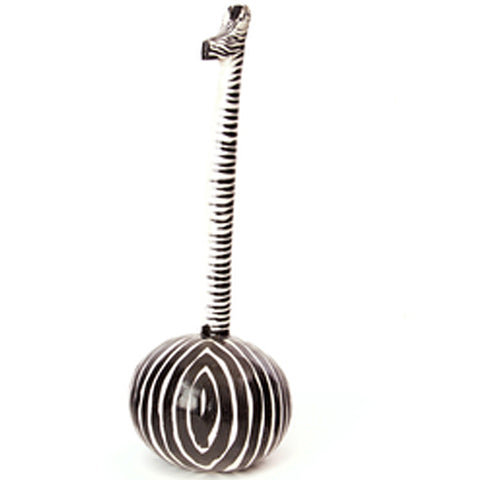 Item# SW7 African Zebra Art Maraca Gourd Price: $10.95 -  DiversityStore.Com®